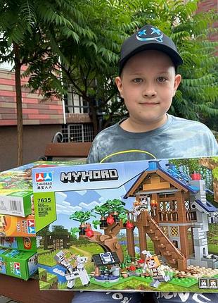 Конструктор для детей minecraft 504+ деталей 2