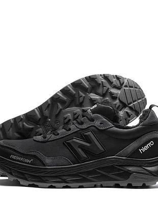Мужские зимние теплые кроссовки new balance, черные зимние кроссовки на натуральном меху нью баланс 42