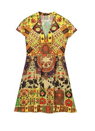 Яскрава літня сукня desigual шовк віскоза