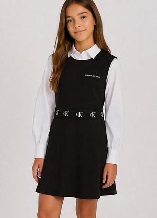 Черный классический сарафан платье на девочку calvin klein