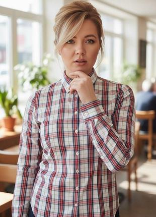Tommy hilfiger, класична стрейчева сорочка у клітину американського бренду преміум класу