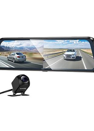 Відеореєстратор hoco dv16 9.66-inch streaming media driving recorder(dual-channel with rear camera) black