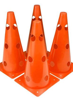 Конусы (фишки) для футбола easyfit pvc 4 шт 31см оранжевый (ef-1679-4or)