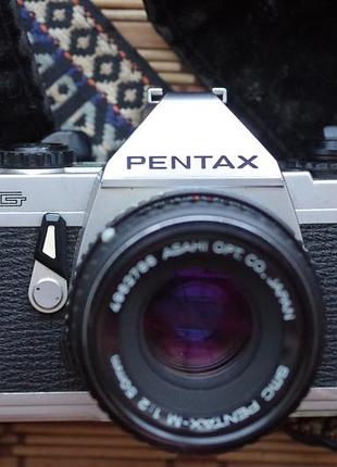 Фотоаппарат pentax mg + smc pentax-m 50mm 2.0 с ремнем