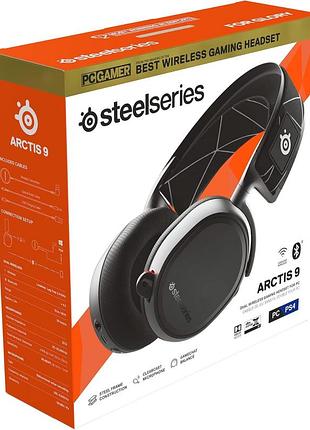 Steelseries arctis 9 wireless dual wireless gaming headset для pc/ps5/ps4/switch, легке б/в