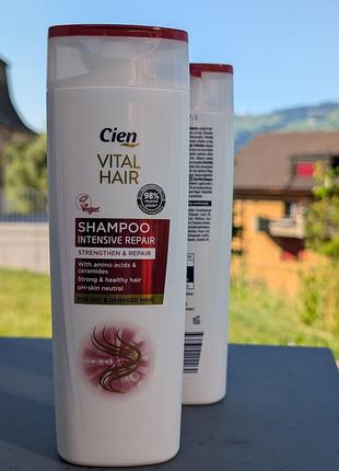 Шампунь cien vital hair intensive repair (інтенсивне відновлення), 400мл. німеччина.