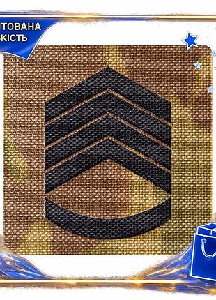 Dm погон на липучці специфікація 2.2 camotec головний сержант 5х5 комбінований для військових нашивка spe|lz