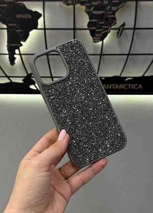 Чехол tpu swarovski с блеском для iphone 15 pro max,премиум чехол со стразами для айфона 15 про макс