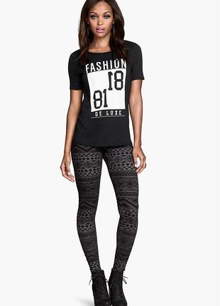 Трикотажна футболка з принтом h&m