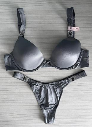 Комплект білизни victoria’s secret бюстгальтер 34b, 34c, 36b, трусики s, m. very sexy. вікторія сікрет