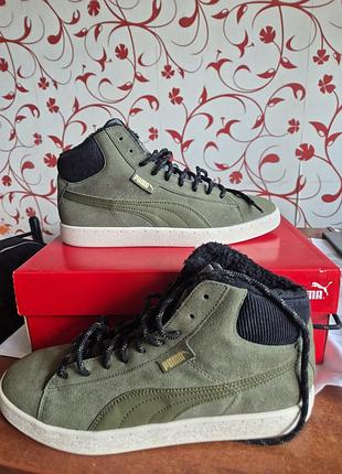 Нові зимові puma mid corduroy olive fur ❄️