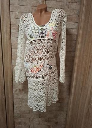 Пляжна сукня 👗 кроше з натуральної бавовни