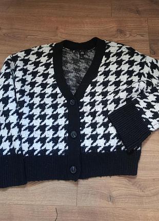 Кардиган в гусячу лапку жіночий river island