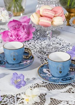 Набір чашок із блюдцями bialetti x bridgerton, brid001