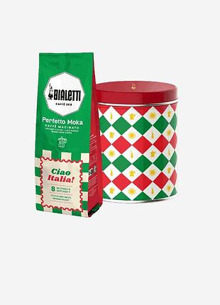 Банка + кофе молотый bialetti perfetto moka tricolore, 096080540