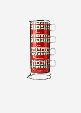 Набір чашок bialetti tricolore, tricol04