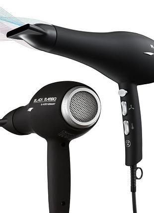 Фен для волосся aliseo black mambo 1875w з антипухнастою та укладаючою насадкою, 3 температури та 2 рівні вентиляторів