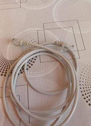 Мережевий кабель ethernet rj-45 2 м (патч-корд lan), білий
