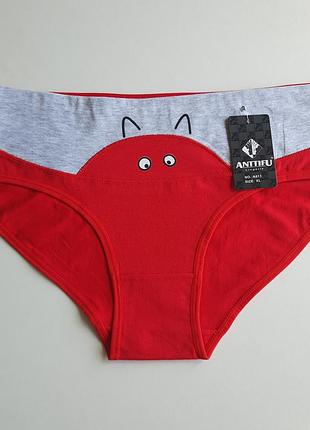 Трусики жіночі бавовняні anttifu а613 труси сліпи антіфу бавовна з котом