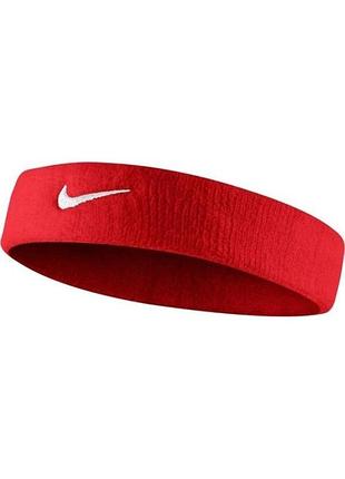 Пов'язка на голову nike swoosh headband червона n.nn.07.601.os (оригінал)