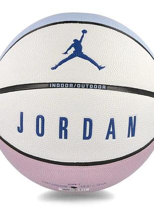 М'яч баскетбольний nike jordan ultimate 2.0 8p indoor/outdoor black/wolf grey/gym red size 7 j.100.8254.421.07 (оригінал)