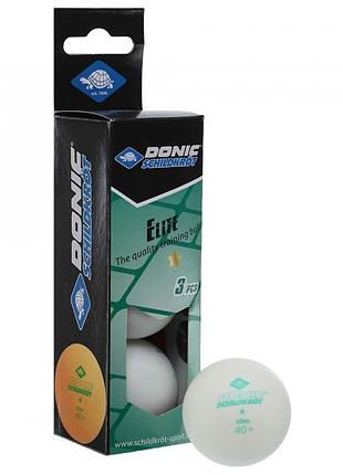 Кульки для настільного тенісу donic elite 1* 3 шт
