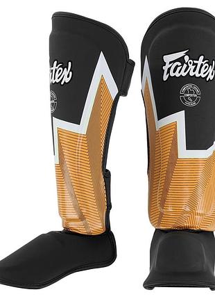 Захист гомілки та стопи шкіряний для єдиноборств fairtex, розмір s-l bo-9486-y m