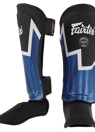 Захист гомілки та стопи шкіряний для єдиноборств fairtex, розмір s-l bo-9486-bl m