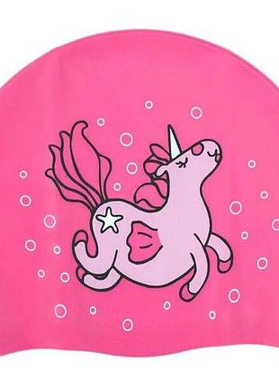 Шапка для плавання aqua speed ​​kiddie unicorn 6880 рожевий діт osfm (оригінал)