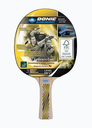 Ракетка для настільного тенісу donic-schildkrot legends 500 fsc 714407 (оригінал)