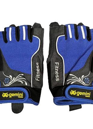 Рукавички для фітнесу gemini gk-1002-bl m
