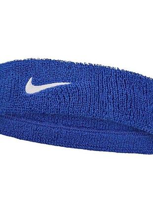 Пов'язка на голову nike swoosh classic headband синій n.101.2407.400.os (оригінал)