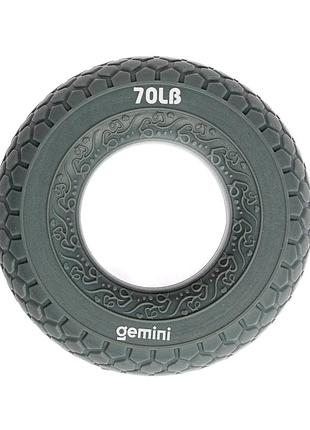 Еспандер кистьовий кільце силікон gemini gi-3991-70lb навантаження 31кг сірий