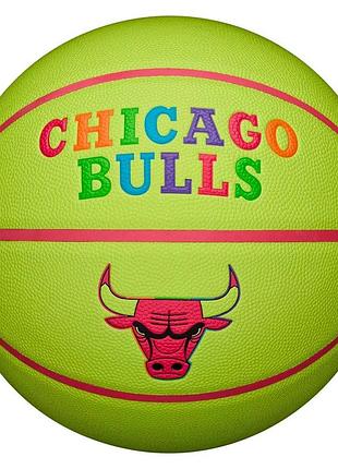 М'яч баскетбольний wilson nba team neon bskt chi bulls розмір 7 wz4037402xb7 (оригінал)
