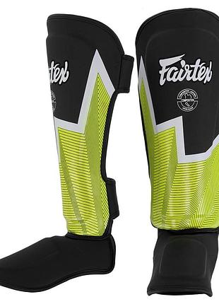 Захист гомілки та стопи шкіряний для єдиноборств fairtex, розмір s-l bo-9486-gr m
