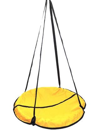 Гойдалка підвісна для дітей та дорослих, гніздо лелека yellow (жовтий) kk-01y
