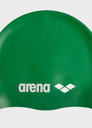Шапка для плавання arena classic silicone зелений уні osfm 91662-104 (оригінал)