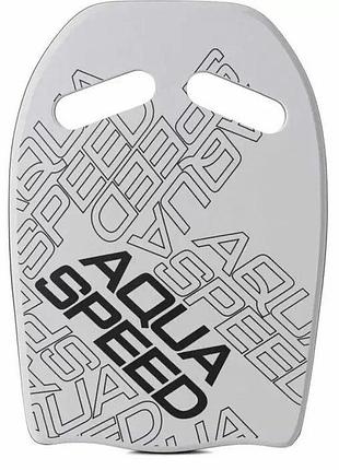 Дошка для плавання aqua speed wave kickboard 3980 сіра 43×28×3,6 см (оригінал) 539-26