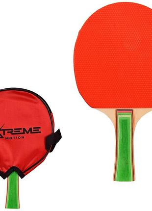 Ракетка для настільного тенісу червона extreme motion tt2110