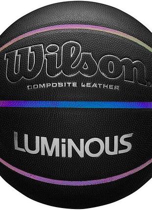 М'яч баскетбольний wilson luminous bskt iridescent black size 7 wtb2027xb07 (оригінал)