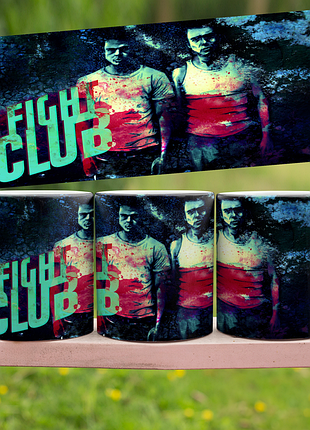 Керамическая чашка кружка с принтом fight club | Байский клуб 330 мл (06)