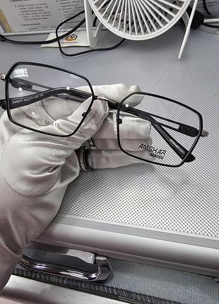 Женская оправа черная ободка на флексах готова для вставки линз