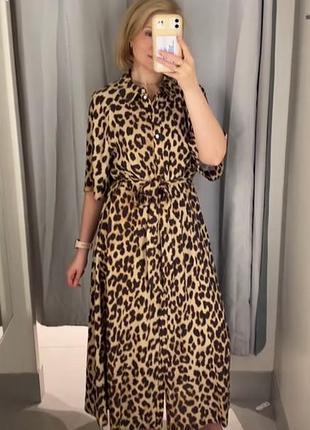 Платье рубашка из вискозы h&amp;m, размер хл