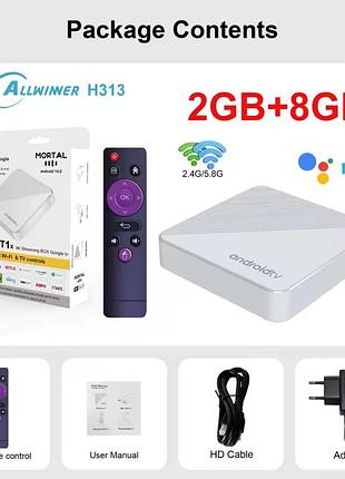 Смарт приставка smart tv box h96 max android 14