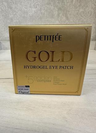Гідрогелеві патчі з колоїдним золотом і колагеном petitfee gold eye patch 60шт