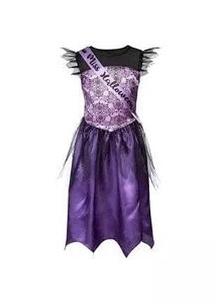 Дитячий карнавальний костюм miss halloween відьмочка 110–116 см