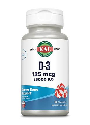 D-3 5000 iu 125мкг d-3 5000 iu 125mcg - 60 chewables для підтримки кісткової системи