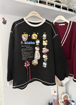 Красивый свитер свитшот hello kitty 3