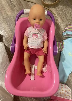 Лялька baby born з переноскою