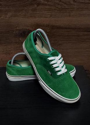 Классические низкие кеды vans authentic в ярко-зеленом цвете.унисекс.